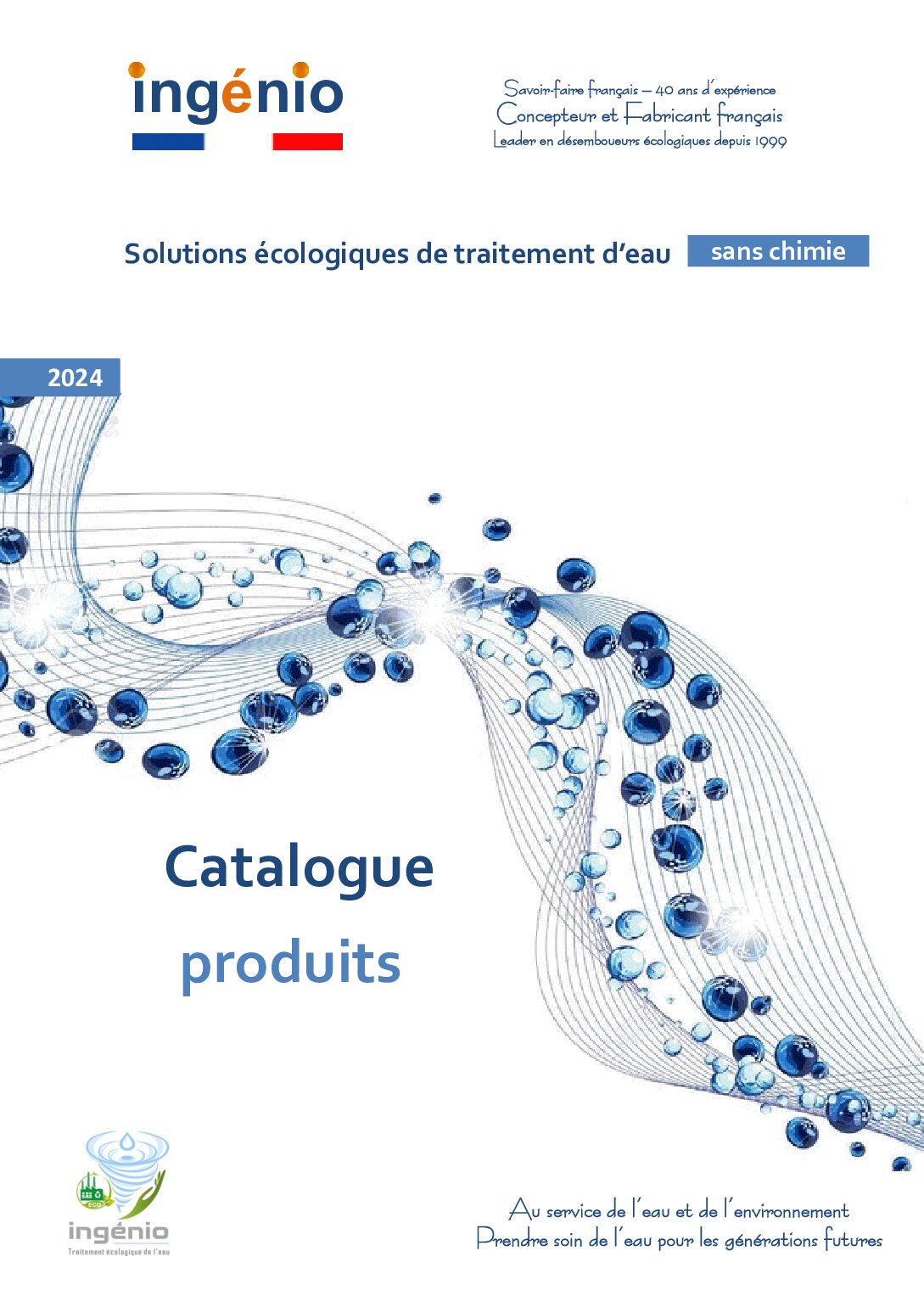 catalogue ingenio fabricant materiel traitement eau ecologique, desemboueur chauffage, antitartre, anticalcaire, anticorrosion, dynamiseur, vitaliseur